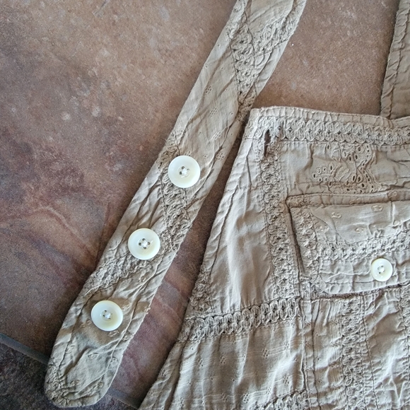 NWT S/M Jaded GypsyTravels Await Patchwork Overalls - Picture 3 of 5